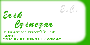 erik czinczar business card